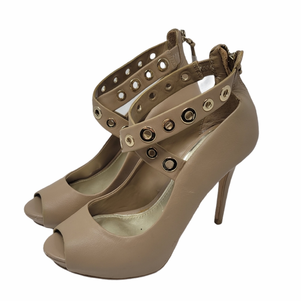 White House Black Market Camel Alyse Nude Heels